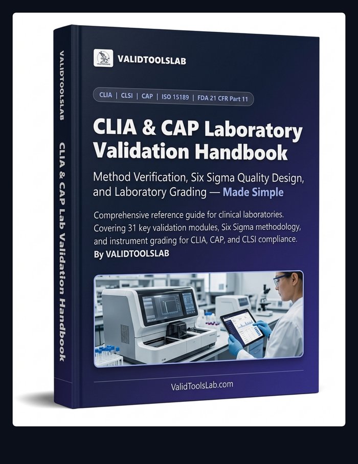 ValidToolsLab CLIA & CAP Laboratory Validation Handbook cover